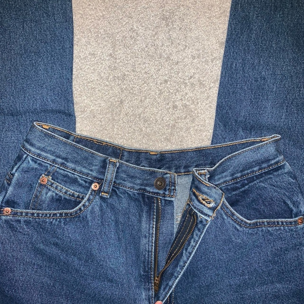 LEVIS | VINTAGE DARK WASH ORANGE TAG MOM JEANS 🧡🍊🧡 - Picture 4 of 8